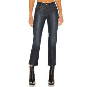 Frame Le High Straight Jeans Lizard Coated Size 24